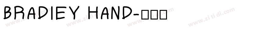 BRADIEY HAND字体转换